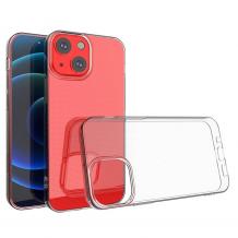 Комплект силиконов гръб със стъклен протектор за iPhone 14 (6.1) - прозрачен кейс