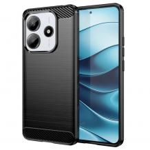 Силиконов калъф / гръб / кейс за Xiaomi Redmi Note 14 5G - черен / carbon