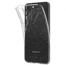 Силиконов калъф / гръб / TPU кейс за Samsung S24 Plus - прозрачен със брокат