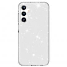 Луксозен силиконов калъф / кейс / Crystal Case за Samsung S25 FE - прозрачен / брокат