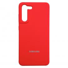 Оригинален гръб / кейс / Silicone Cover за Samsung Galaxy S21 FE 5G - червен