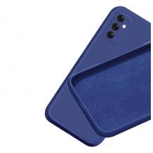 Силиконов калъф / гръб / Silicone Soft Cover за Samsung A23 - тъмносин със защита за камерата