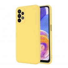 Силиконов калъф / гръб / Silicone Soft Cover кейс за Samsung A53 5G - жълт със защита за камерата