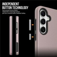 Силиконов твърд кейс Vmax Triangle Samsung Galaxy S25 - розов гръб