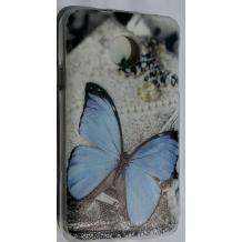 Силиконов калъф / гръб / TPU за Huawei Ascend Y330 - сив / синя пеперуда