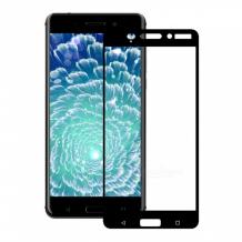 3D full cover Tempered glass screen protector Nokia 6 2017 / Извит стъклен скрийн протектор Nokia 6 - черен