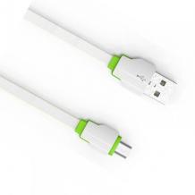Оригинален USB кабел LDNIO Micro USB Cable LS-04 за Samsung, LG, HTC, Sony, Lenovo и други - бяло и зелено / 1 метър