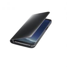 Луксозен калъф Clear View Cover с твърд гръб за Huawei P20 Lite - черен