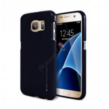 Луксозен силиконов калъф / гръб / TPU MERCURY i-Jelly Case Metallic Finish за Samsung Galaxy S6 G920 - черен