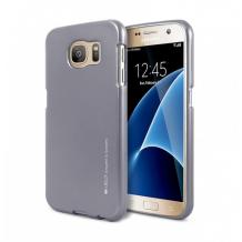 Луксозен силиконов калъф / гръб / TPU MERCURY i-Jelly Case Metallic Finish за Samsung Galaxy S7 Edge G935 - тъмно сив