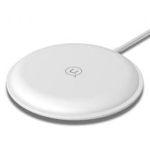 Оригинално универсално зарядно за безжично захранване USAMS CD30 220V / Fast Wireless Charger Qi Standard - бяло