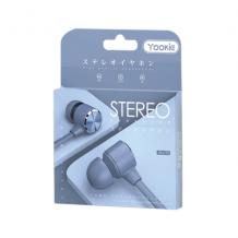 Стерео слушалки Yookie YK1170 / handsfree / 3.5mm за смартфон - сини