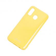Силиконов калъф / гръб / TPU MOLAN CANO Jelly Case за Huawei P Smart 2019 - жълт / брокат