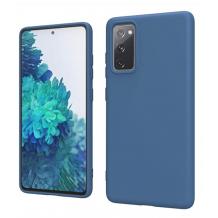 Луксозен силиконов калъф / гръб / TPU Soft Jelly Case за Samsung Galaxy S20 FE - Тъмно син