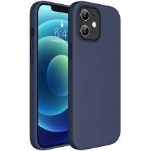 Луксозен силиконов калъф / гръб / TPU Soft Jelly Case за Apple iPhone 12 /12 Pro 6.1'' - Тъмно Син