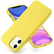Луксозен силиконов калъф / гръб / TPU Soft Jelly Case за Apple iPhone 12 /12 Pro 6.1'' - Жълт