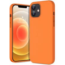 Луксозен силиконов калъф / гръб / TPU Soft Jelly Case за Apple iPhone 12 /12 Pro 6.1'' - Оранжев