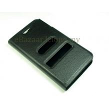 Кожен калъф Flip тефтер със стойка за Sony Xperia Miro ST23i - черен