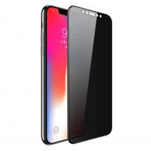 Privacy 5D full cover Tempered glass Full Glue screen protector Apple iPhone 12 Mini 5.4'' / Privacy Извит стъклен скрийн протектор с лепило от вътрешната страна за Apple iPhone 12 Mini 5.4'' - черен / прозрачен