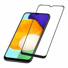 5D full cover Tempered glass Full Glue screen protector Samsung Galaxy A41 A415 / Извит стъклен скрийн протектор с лепило от вътрешната страна за Samsung Galaxy A41 A415 - черен