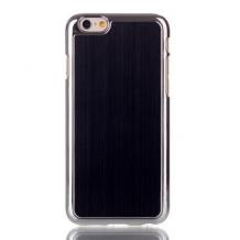 Луксозен твърд гръб / капак / за Apple iPhone 6 Plus 5.5'' - черен с метален кант
