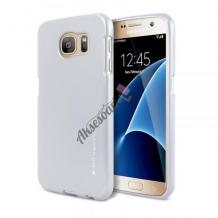 Луксозен силиконов калъф / гръб / TPU MERCURY i-Jelly Case Metallic Finish за Samsung Galaxy S6 G920 - сребрист