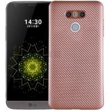 Луксозен силиконов калъф / гръб / TPU за LG G6 - Rose Gold / carbon