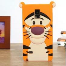 Силиконов калъф / гръб / TPU 3D за Samsung Galaxy Note 4 N910 / Samsung Note 4 - тъгър / оранжев