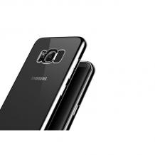 Луксозен гръб TOTU Design за Samsung Galaxy S8 Plus G955 - прозрачен / черен кант