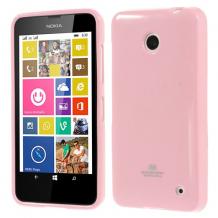 Луксозен силиконов гръб / калъф / TPU Mercury JELLY CASE Goospery за Nokia Lumia 630 - розов