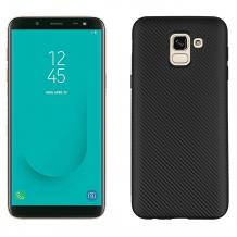 Силиконов калъф / гръб / TPU за Samsung Galaxy J6 2018 - черен / Carbon