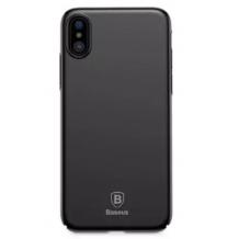 Луксозен твърд гръб Baseus Thin Case за Apple iPhone X - черен