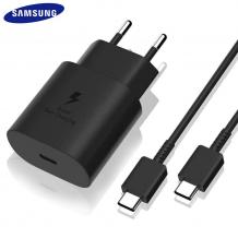 Оригинално зарядно за Samsung Galaxy S21 25W 220V SUPER FAST CHARGER С USB-C КАБЕЛ EP-TA800XBE / Type-C - черно