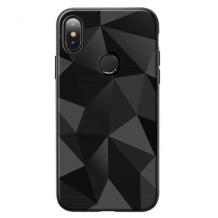 Силиконов калъф / гръб / PRISM GEOMETRIC TPU за Samsung Galaxy A9 A920F 2018 - черен / призма