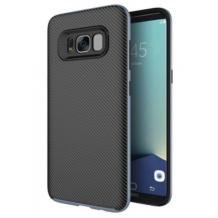 Силиконов калъф / гръб / TPU за Samsung Galaxy S8 G950 - черен / тъмно сив кант / Carbon