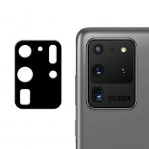 Удароустойчив протектор за камера / FLEXIBLE Nano Glass Camera Lens / на Samsung Galaxy S20 Ultra - черен