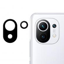 Удароустойчив протектор за камера / FLEXIBLE Nano Glass Camera Lens / на Xiaomi Mi 11 - черен