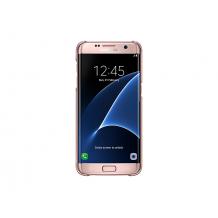 Оригинален твърд гръб Clear Cover EF-QG955 за Samsung Galaxy S8 Plus G955 - прозрачен с Rose Gold кант