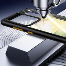 Луксозен гръб USAMS Janz Series за Samsung Galaxy S20 Ultra - прозрачен / черен кант