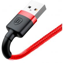 Оригинален USB кабел BASEUS Cafule Cable Lightning за зареждане и пренос на данни - червен