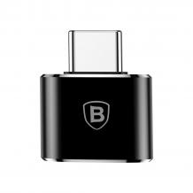 Оригинален преходник Baseus 2.4A OTG /адаптер/ от USB към Type-C - черен