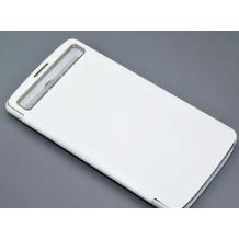 Луксозен калъф Flip Cover / Quick Window View за LG V10 - бял