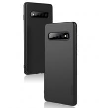Луксозен силиконов калъф / гръб / ТПУ X-level за Samsung Galaxy S10 Plus - черен 