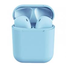 Безжични Bluetooth 5.0 слушалки i12 TWS / In-ear с тъч контрол - сини