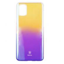 Луксозен гръб Baseus Glaze Case за Huawei P40 - преливащ / прозрачно и лилаво