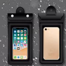 Универсален водоустойчив калъф Waterproof Case за мобилен телефон 6.5-6.8" инча - черен
