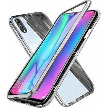 Магнитен калъф Bumper Case 360° FULL за Huawei Y5 2019 - прозрачен / сребриста рамка