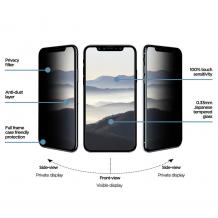 Privacy 3D full cover Tempered glass Full Glue screen protector Samsung Galaxy S9 Plus G965 / Privacy Извит стъклен скрийн протектор с лепило от вътрешната страна за Samsung Galaxy S9 Plus G965 - черен / прозрачен