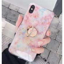 Силиконов калъф / гръб / TPU с Popsocket за Apple iPhone X / iPhone XS - брокат / цветен 3