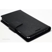 Кожен калъф Flip тефтер Mercury Fancy Diary със стойка за Samsung Galaxy Note 3 Neo N7505 - черен